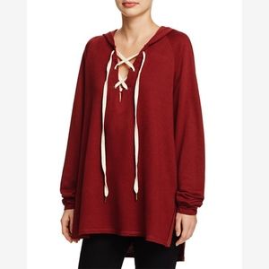 Project Social T Bali Lace-Up Pullover Hoodie